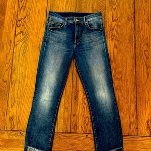 Mother jeans. Inside crop step gray size 25